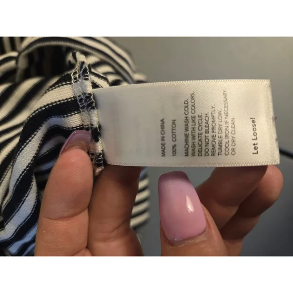 Women's Kate Spade Saturday Black White Striped Mini Dress S - Picture 9 of 9